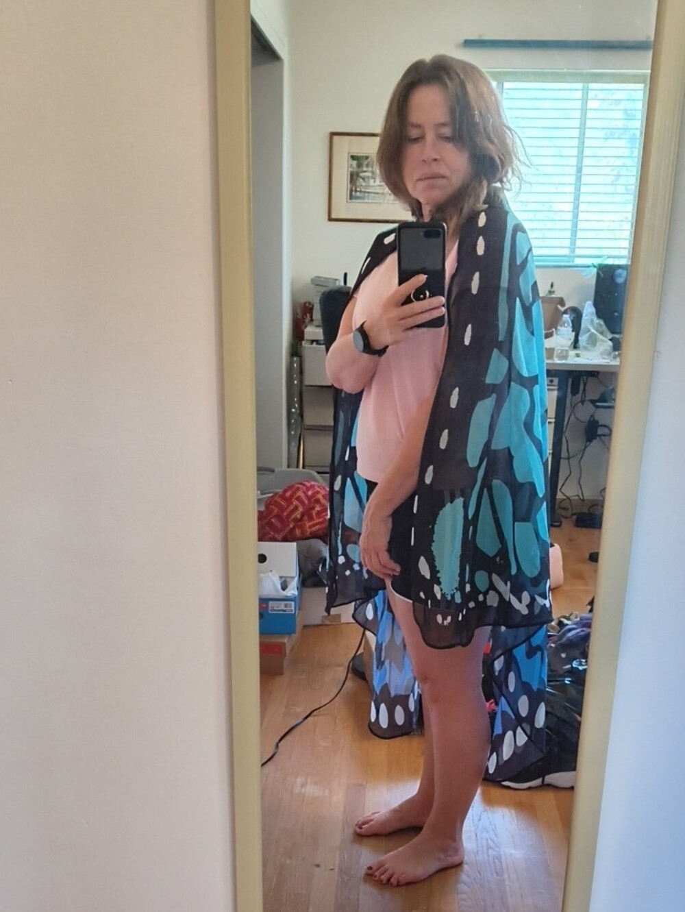 Butterfly Wing Cape In Blue